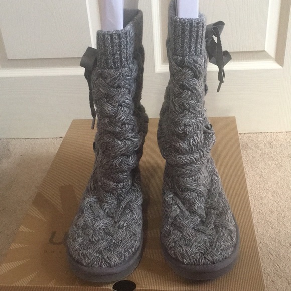 Grey Mahalya Ugg Boots - Picture 3 of 3